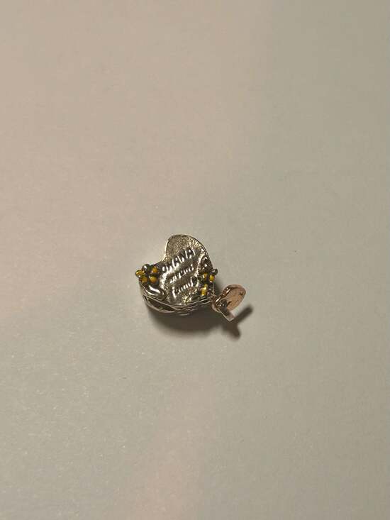 Disney Lilo & Stitch Ohana Series Heart Charm with Rose Gold Heart Dangle - Picture 3 of 6